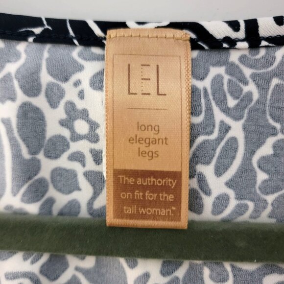 LEL Long Elegant Legs Womens Dress Sz M Ruched Waist Sleeveless Black White USA - Picture 3 of 12